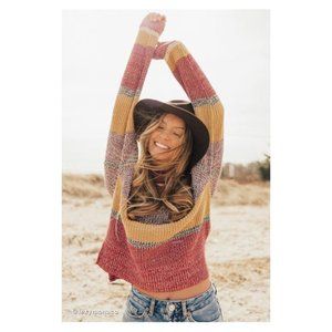 UO Striped Pullover Turtleneck Sweater